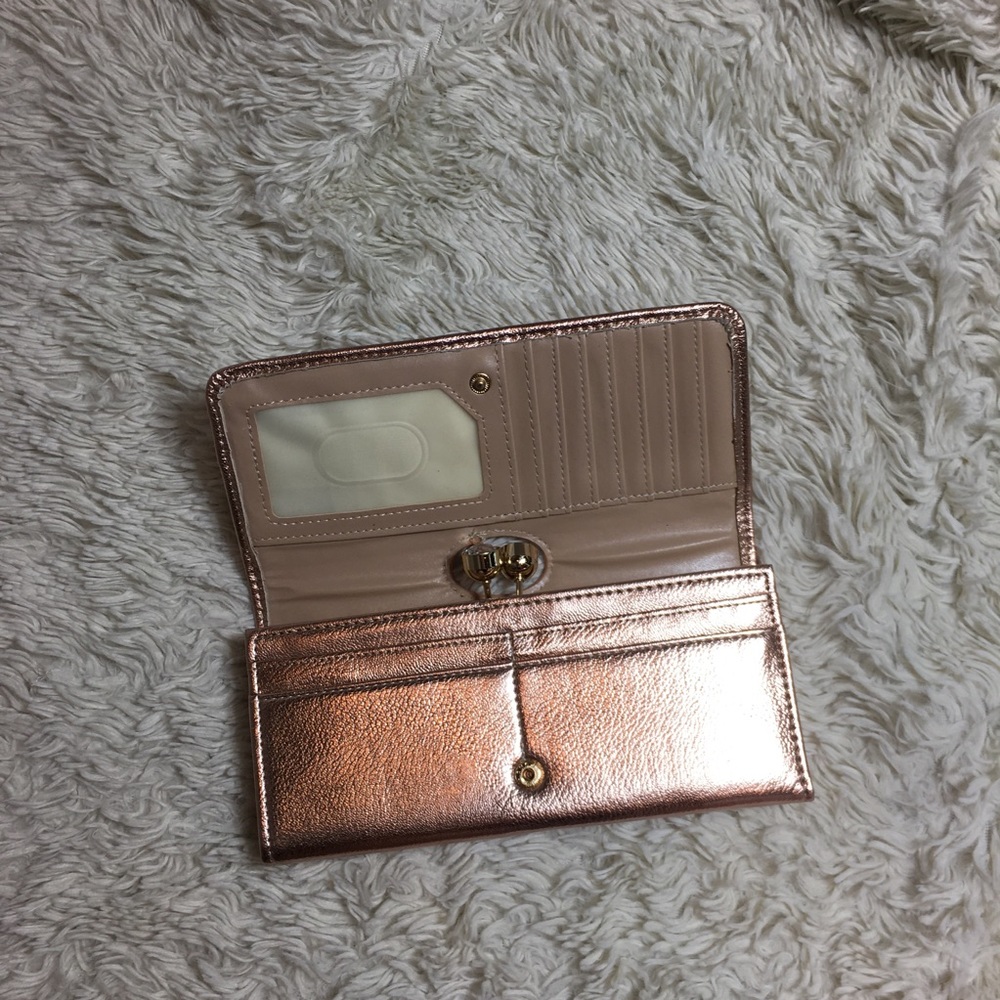 NWOT wallet beautiful rose gold diamond accents - Picture 7 of 11